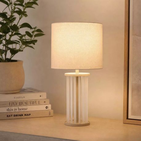Veioze - Lampa de masa metal sand, tije din sticla Swizzle