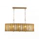 Candelabre, Lustre - Lustra suspendata masa sufragerie metal auriu Split 8Lt Oval