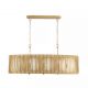 Candelabre, Lustre - Lustra suspendata masa sufragerie metal auriu Split 8Lt Oval