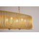 Candelabre, Lustre - Lustra suspendata masa sufragerie metal auriu Split 8Lt Oval