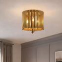 Lustra aplicata tavan metal auriu Split 3Lt