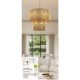 Pendule, Lustre suspendate - Lustra suspendata moderna metal auriu Split 9Lt
