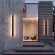 Aplica perete exterior design liniar IP65 Aura negru 120cm
