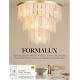 Pendule, Lustre suspendate - Lustra suspendata metal auriu, sticla laptoasa Formalux 10Lt