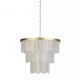 Pendule, Lustre suspendate - Lustra suspendata metal auriu, sticla laptoasa Formalux 10Lt