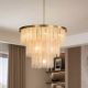 Pendule, Lustre suspendate - Lustra suspendata metal auriu, sticla laptoasa Formalux 10Lt