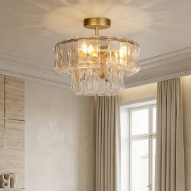 Lustre aplicate - Lustra aplicata metal auriu, sticla Bowlight 3Lt