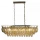 Candelabre, Lustre - Lustra suspendata masa sufragerie Alba 11Lt, antic brass/ champagne