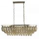 Candelabre, Lustre - Lustra suspendata masa sufragerie Alba 11Lt, antic brass/ champagne
