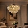 Lustra suspendata Alba 4Lt, antic brass/ champagne