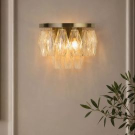 Aplice, corpuri de iluminat pentru pereti - Aplica de perete Alba 2Lt, antic brass/ champagne