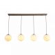 Pendule, Lustre suspendate - Lustra cu Pendule pentru Insula Bucatarie sau Dining, Carrara, Sticla Efect Marmura, 4xE27