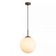 Pendule, Lustre suspendate - Pendul Modern Carrara, Sticla Efect Marmura si Metal Latte, E27