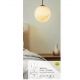 Pendule, Lustre suspendate - Pendul Modern Carrara, Sticla Efect Marmura si Metal Latte, E27