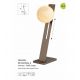 Veioze - Lampa de masa, Carrara, Sticla Efect Marmura si Metal Latte