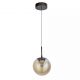 Pendule, Lustre suspendate - Pendul Modern Solis, Sticla Efect Champagne si Metal Bronz, LED
