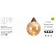 Pendule, Lustre suspendate - Pendul Opus Lux, Sticla Amber si Metal Bronz, LED CCT