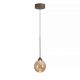 Pendule, Lustre suspendate - Pendul Opus Lux, Sticla Amber si Metal Bronz, LED CCT