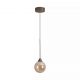 Pendule, Lustre suspendate - Pendul Opus Lux, Sticla Amber si Metal Bronz, LED CCT