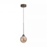 Pendul Opus Lux, Sticla Amber si Metal Bronz, LED CCT