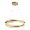 Lustra LED suspendata, metal auriu periat si cristale, Crystalline 60cm