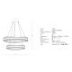 Pendule, Lustre suspendate - Lustra LED suspendata, metal auriu periat si cristale, Crystalline 80cm