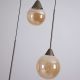 Pendule, Lustre suspendate - Lustra cu 3 pendule, Opus Lux, Sticla Amber si Metal Bronz, LED CCT