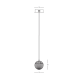 Pendule, Lustre suspendate - Pendul LED auriu, glob acrilic transparent cu efect de cristal