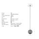 Pendule, Lustre suspendate - Pendul LED auriu, glob acrilic transparent cu efect de cristal
