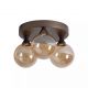 Pendule, Lustre suspendate - Lustra aplicata tavan, Opus Lux, Sticla Amber si Metal Bronz, LED CCT
