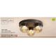 Lustre aplicate - Lustra aplicata tavan LED, Solis, Sticla Efect Champagne si Metal Bronz