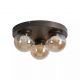 Lustre aplicate - Lustra aplicata tavan LED, Solis, Sticla Efect Champagne si Metal Bronz