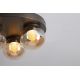 Lustre aplicate - Lustra aplicata tavan LED, Solis, Sticla Efect Champagne si Metal Bronz
