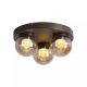 Lustre aplicate - Lustra aplicata tavan LED, Solis, Sticla Efect Champagne si Metal Bronz