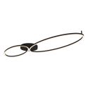 Lustra aplicata tavan LED 69W, aluminiu negru, 140cm