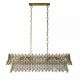 Candelabre, Lustre - Lustra pentru Insula Bucatarie sau Dining, Monarch 8Lt, metal auriu si cristale K9