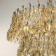 Candelabre, Lustre - Lustra suspendata, Monarch 10Lt, metal auriu si cristale K9
