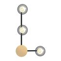 Aplica moderna decorativa 3xG9, Negru/Auriu Mat