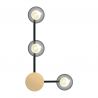 Aplica moderna decorativa 3xG9, Negru/Auriu Mat