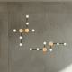 Aplice, corpuri de iluminat pentru pereti - Aplica moderna decorativa 3xG9, Negru/Auriu Mat