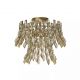 Lustre aplicate - Lustra aplicata tavan, Monarch 3Lt, metal auriu si cristale K9