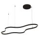 Pendule, Lustre suspendate - Lustra suspendata LED 95W, forma circulara fluida, negru 127x60cm