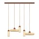 Pendule, Lustre suspendate - Lustra cu pendule din piatra naturala si lemn NATURAL STONE