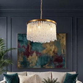 Pendule, Lustre suspendate - Lustra moderna suspendata cu cristale, Bella 5Lt