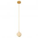 Pendul LED din piatra naturala si metal auriu NATURAL STONE