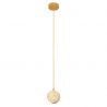 Pendul LED din piatra naturala si metal auriu NATURAL STONE