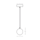 Pendule, Lustre suspendate - Pendul LED din piatra naturala si metal auriu NATURAL STONE