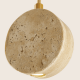 Pendule, Lustre suspendate - Pendul LED din piatra naturala si metal auriu NATURAL STONE