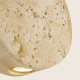 Pendule, Lustre suspendate - Pendul LED din piatra naturala si metal auriu NATURAL STONE