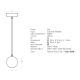 Pendule, Lustre suspendate - Pendul LED din piatra naturala si metal auriu NATURAL STONE